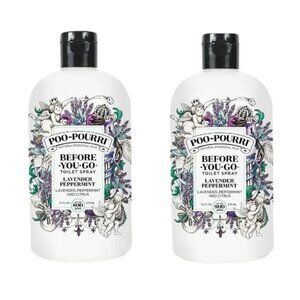 NEW Set 2 Poo-Pourri Before You Go Toilet Spray Refill 16oz  Lavender Peppermint